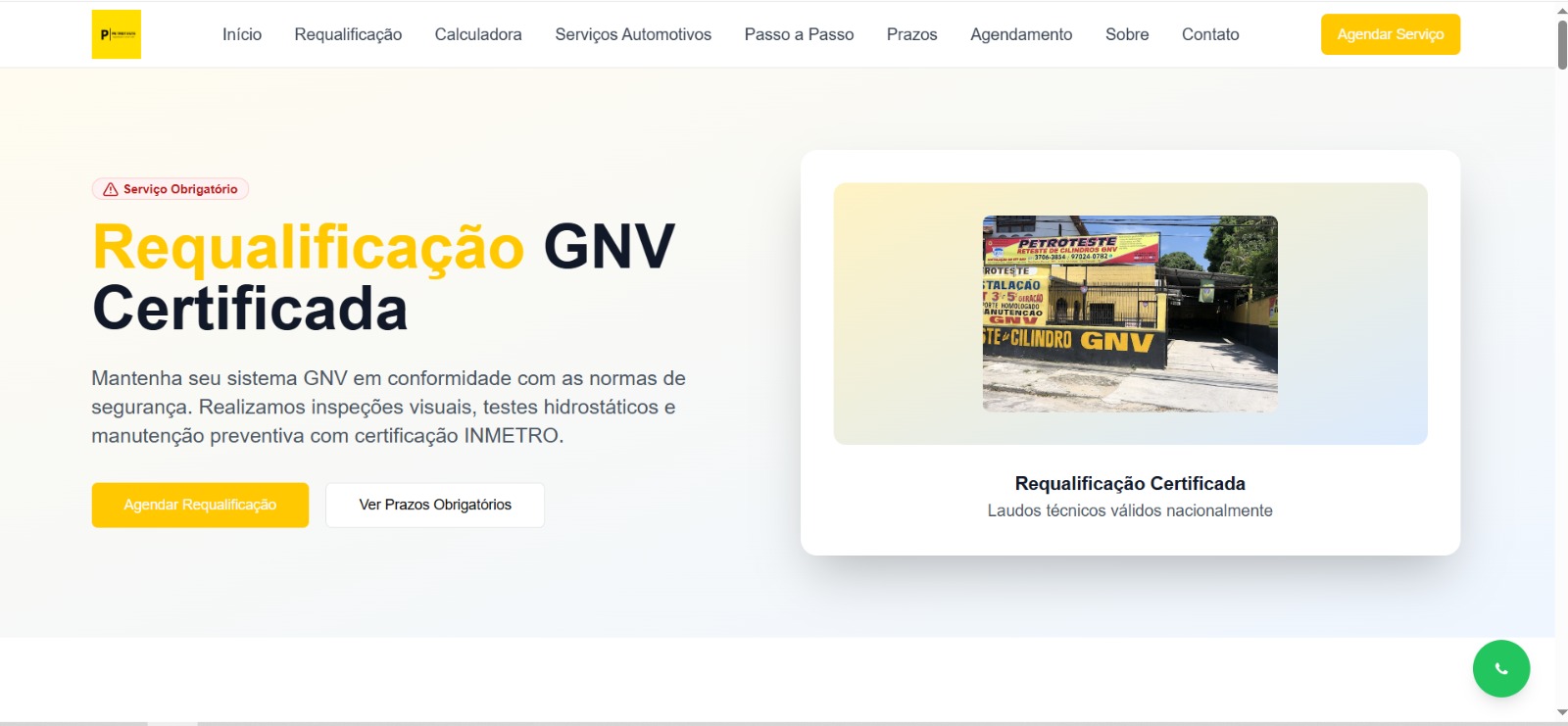 Site Institucional - Empresa de GNV